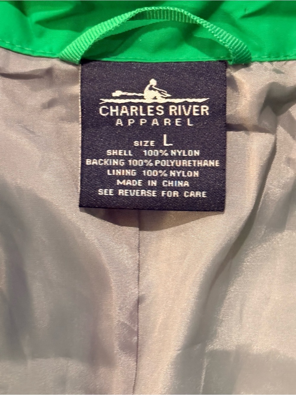 Charles River Women’s Logan Green Hooded Rain Jacket, Lightweight, Large - Picture 2 of 8